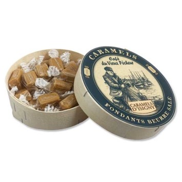 Caramelli in legno rotondo fondente con burro salato di isigny a.o.p. 150G - Old Fisherman Coffee