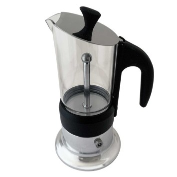 Cafetière italienne CORINNA argent 3 tasses TOUS FEUX COR30101 - ANGELINA MADE IN ITALY