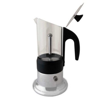 Cafetière italienne CORINNA argent 3 tasses TOUS FEUX COR30101 - ANGELINA MADE IN ITALY