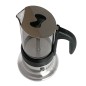 Cafetière italienne CORINNA argent 3 tasses TOUS FEUX COR30101 - ANGELINA MADE IN ITALY
