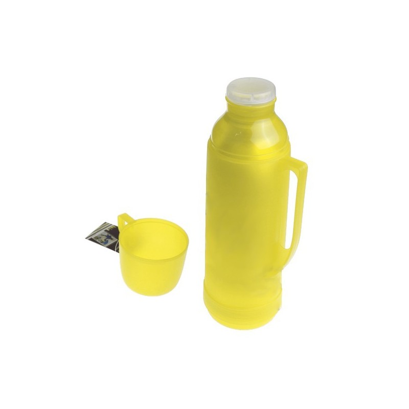 Isothermal bottle with faveco cup 1Litre yellow