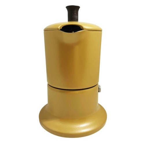Cafetière italienne moutarde / marron 3 tasses tous feux ANG3IND1304 - ANGELINA MADE IN ITALY