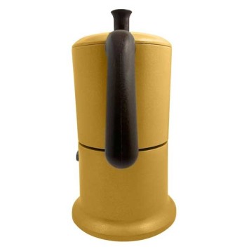Cafetière italienne moutarde / marron 6 tasses TOUS FEUX ANG6IND1304 - ANGELINA MADE IN ITALY