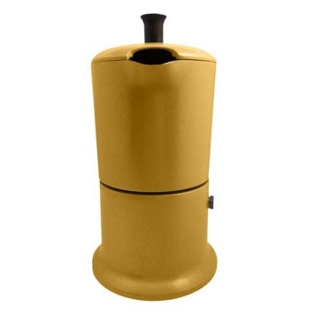 Cafetière italienne moutarde / marron 6 tasses TOUS FEUX ANG6IND1304 - ANGELINA MADE IN ITALY