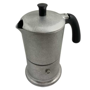 Cafetière italienne Vintage Alu / noir 6 tasses TOUS FEUX ANG6INDVIN03 - ANGELINA MADE IN ITALY