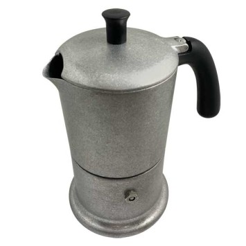 Cafetière italienne Vintage Alu / noir 6 tasses TOUS FEUX ANG6INDVIN03 - ANGELINA MADE IN ITALY