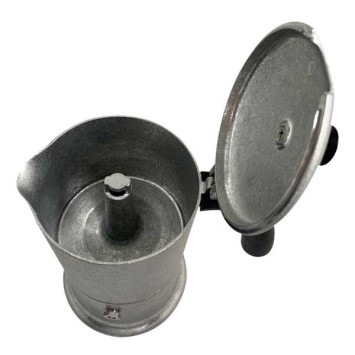 Cafetière italienne Vintage Alu / noir 6 tasses TOUS FEUX ANG6INDVIN03 - ANGELINA MADE IN ITALY