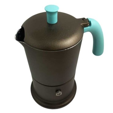 Cafetière italienne bronze / tiffany 6 tasses TOUS FEUX ANG6IND0701 - ANGELINA MADE IN ITALY