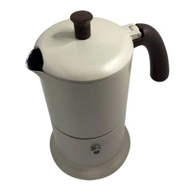 Cafetière italienne sable / marron 6 tasses tous feux ANG6IND1104 - ANGELINA MADE IN ITALY