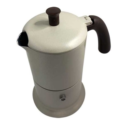 Cafetière italienne sable / marron 6 tasses tous feux ANG6IND1104 - ANGELINA MADE IN ITALY