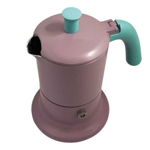 Cafetière italienne rose / tiffany 3 tasses TOUS FEUX ANG3IND0801 - ANGELINA MADE IN ITALY