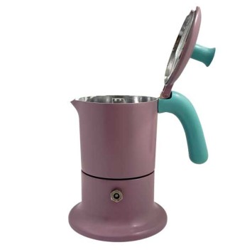 Cafetière italienne rose / tiffany 3 tasses TOUS FEUX ANG3IND0801 - ANGELINA