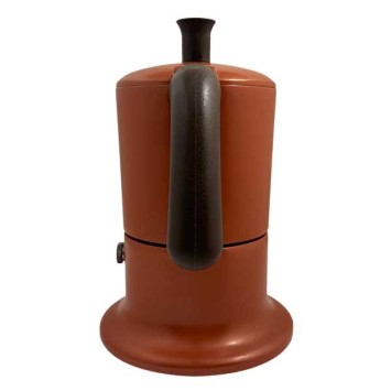 Cafetière italienne orange / marron 3 tasses TOUS FEUX ANG3IND1004 - ANGELINA MADE IN ITALY