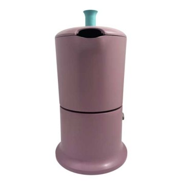 Cafetière italienne rose / tiffany 6 tasses TOUS FEUX ANG6IND0801 - ANGELINA MADE IN ITALY