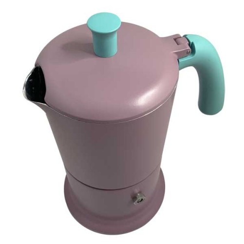 Cafetière italienne rose / tiffany 6 tasses tous feux ANG6IND0801 - ANGELINA MADE IN ITALY