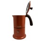 Cafetière italienne orange / marron 6 tasses TOUS FEUX ANG6IND1004 - ANGELINA MADE IN ITALY