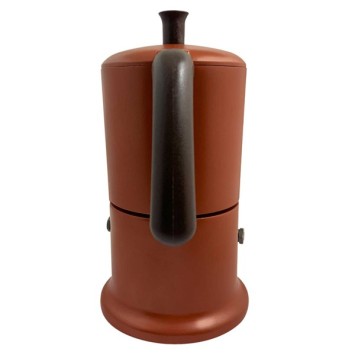 Cafetière italienne orange / marron 6 tasses TOUS FEUX ANG6IND1004 - ANGELINA MADE IN ITALY