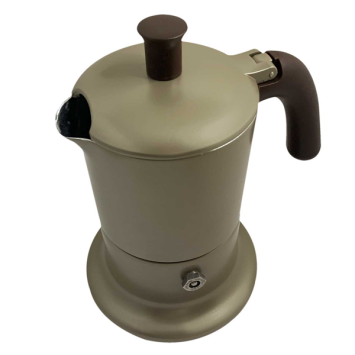 Cafetière italienne or / marron 3 tasses TOUS FEUX ANG3IND1504 - ANGELINA MADE IN ITALY