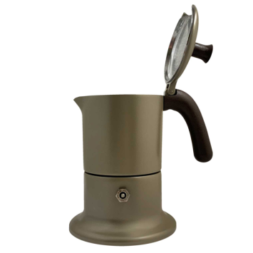 Cafetière italienne or / marron 3 tasses TOUS FEUX ANG3IND1504 - ANGELINA MADE IN ITALY