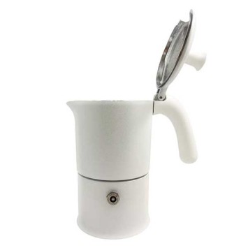 Cafetière italienne Moka classique Blanc / Blanc 3 tasses TOUS FEUX SAUF INDUCTION ANG30202 - ANGELINA MADE IN ITALY