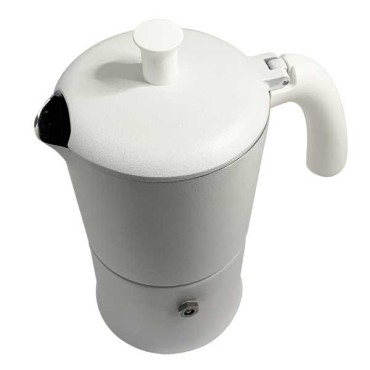 Cafetière italienne Moka classique Blanc / Blanc 6 tasses TOUS FEUX SAUF INDUCTION ANG60202 - ANGELINA MADE IN ITALY
