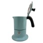 Cafetière italienne bleu clair / noir 3 tasses TOUS FEUX ANG3IND0903 - ANGELINA MADE IN ITALY
