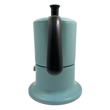 Cafetière italienne bleu clair / noir 3 tasses TOUS FEUX ANG3IND0903 - ANGELINA MADE IN ITALY