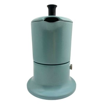 Cafetière italienne bleu clair / noir 3 tasses TOUS FEUX ANG3IND0903 - ANGELINA MADE IN ITALY