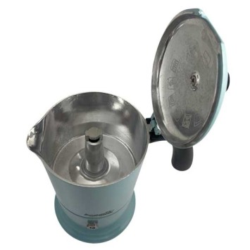 Cafetière italienne bleu clair / noir 6 tasses TOUS FEUX ANG6IND0903 - ANGELINA MADE IN ITALY