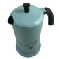 Cafetière italienne bleu clair / noir 6 tasses TOUS FEUX ANG6IND0903 - ANGELINA MADE IN ITALY