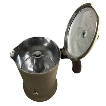 Vue de dessus cafetière ouverte