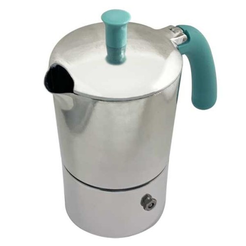 Cafetière italienne Aluminium / Tiffany 6 tasses Gaz ANG60001 - ANGELINA MADE IN ITALY