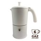 Cafetière italienne Moka classique Blanc / Blanc 6 tasses TOUS FEUX SAUF INDUCTION ANG60202 - ANGELINA MADE IN ITALY