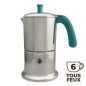 Cafetière italienne Alu / Tiffany 6 tasses Tous feux ANG6IND0001 - ANGELINA MADE IN ITALY