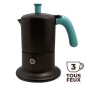 Cafetière italienne bronze / tiffany 3 tasses TOUS FEUX ANG3IND0701 - ANGELINA MADE IN ITALY
