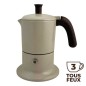 Cafetiere sable / marron 3 tasses ANG3IND1104 - ANGELINA MADE IN ITALY