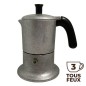 Cafetière italienne Vintage Alu / noir 3 tasses TOUS FEUX ANG3INDVIN03 - ANGELINA MADE IN ITALY