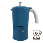 Cafetière italienne Moka classique Bleu / Blanc 6 tasses TOUS FEUX SAUF INDUCTION ANG60502 - ANGELINA MADE IN ITALY