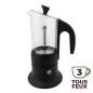 Cafetière italienne CORINNA noire 3 tasses tous feux COR30303 - ANGELINA MADE IN ITALY