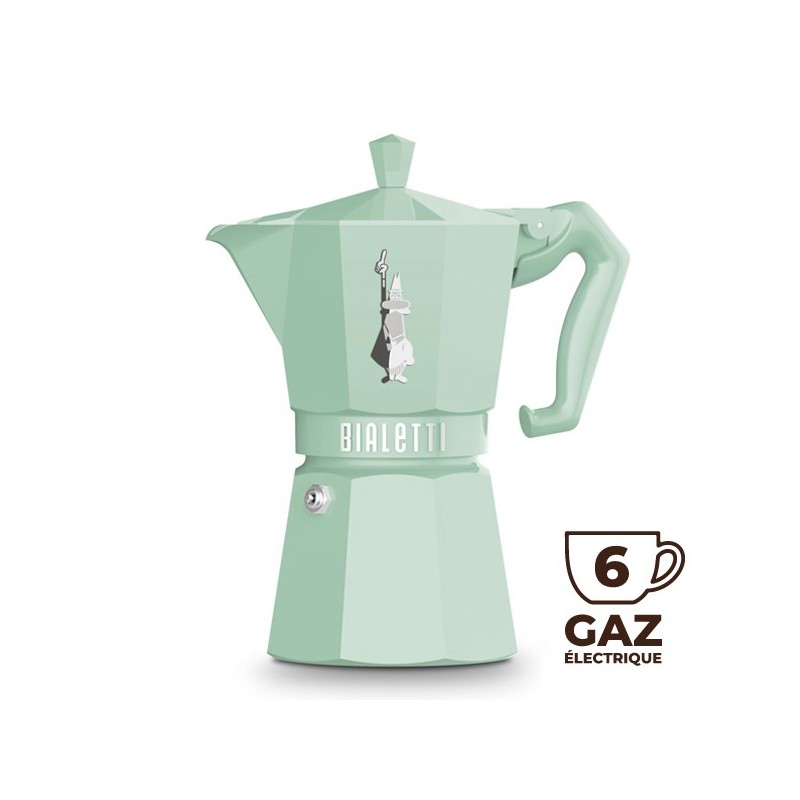 Cafetière italienne Moka Exclusive Verte 6 TASSES - BIALETTI
