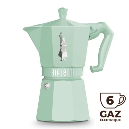 Cafetière italienne Moka Exclusive Verte 6 TASSES - BIALETTI