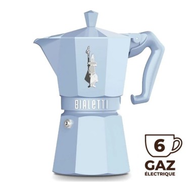 Cafetière italienne Moka Exclusive Bleue 6 TASSES - BIALETTI