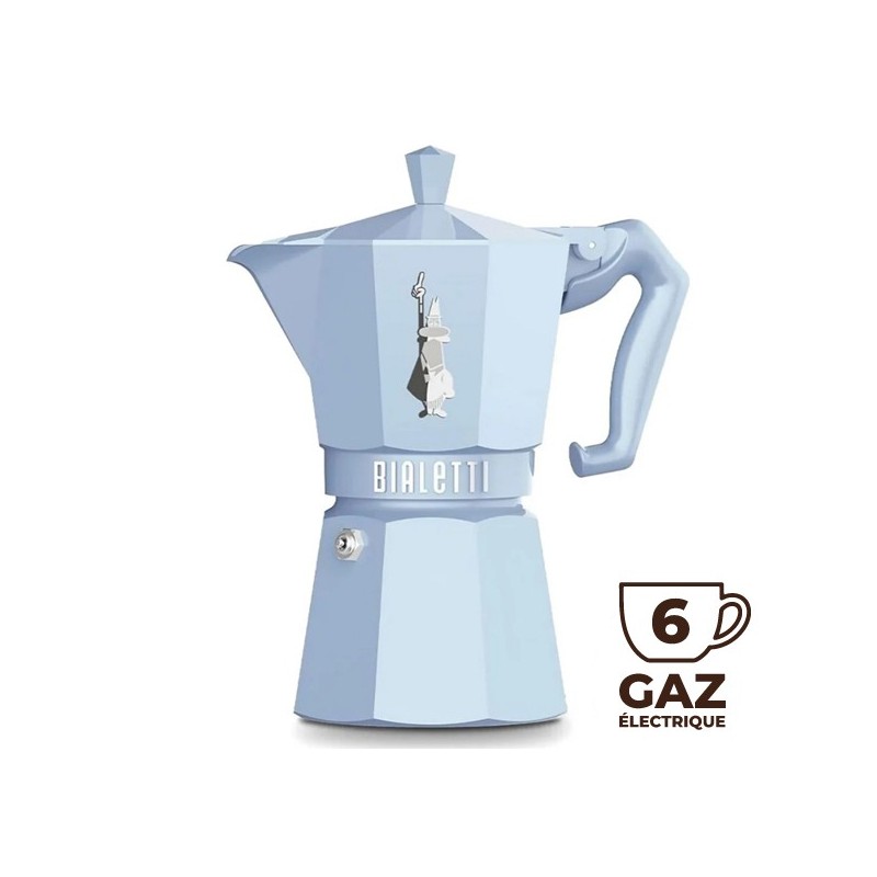 Cafetière italienne Moka Exclusive Bleue 6 TASSES - BIALETTI Cafetière italienne Moka Exclusive Bleue 6 TASSES - BIALETTI