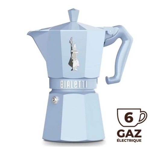 Cafetière italienne Moka Exclusive Bleue 6 TASSES - BIALETTI