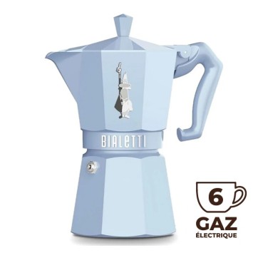 Cafetière italienne Moka Exclusive Bleue 6 TASSES - BIALETTI