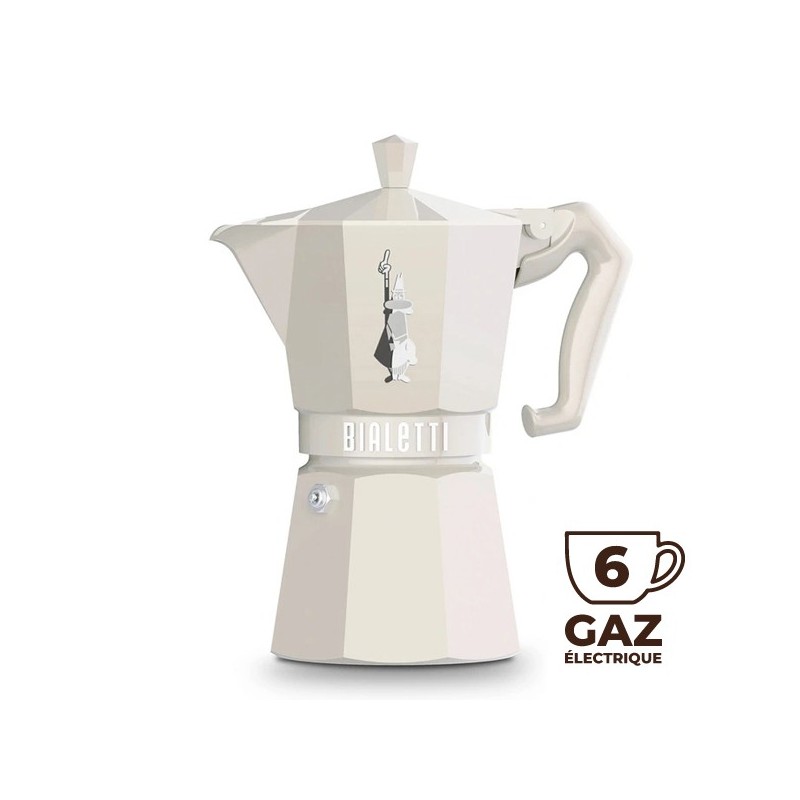 Cafetière italienne Moka Exclusive Crème 6 TASSES - BIALETTI