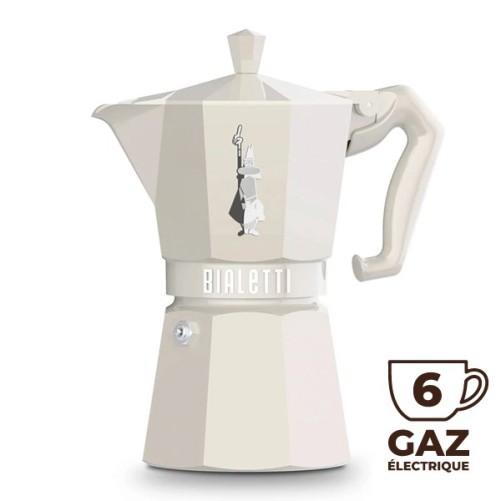 Cafetière italienne Moka Exclusive Crème 6 TASSES - BIALETTI
