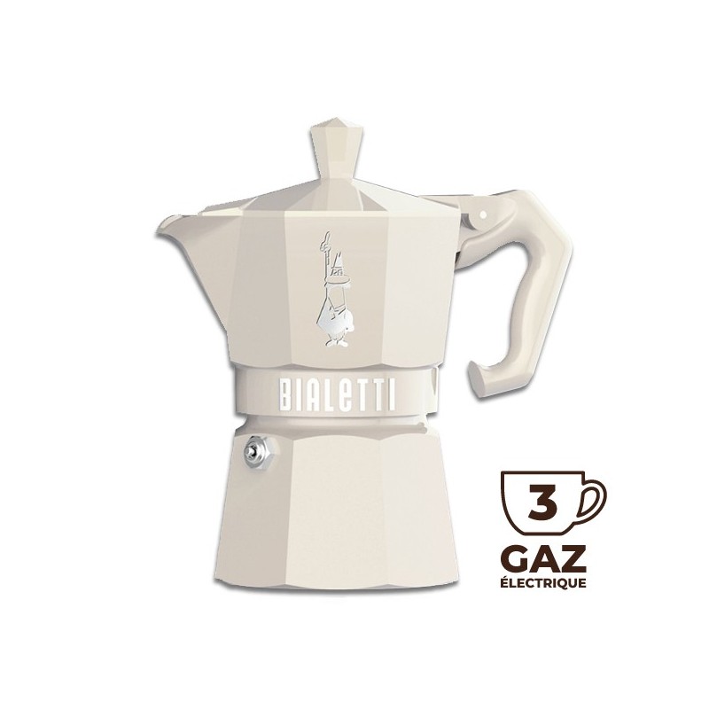 Cafetière italienne Moka Exclusive Crème 3 TASSES - BIALETTI Cafetière italienne Moka Exclusive Crème 3 TASSES - BIALETTI