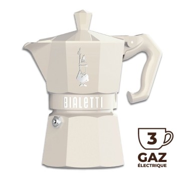 Cafetière italienne Moka Exclusive Crème 3 TASSES - BIALETTI