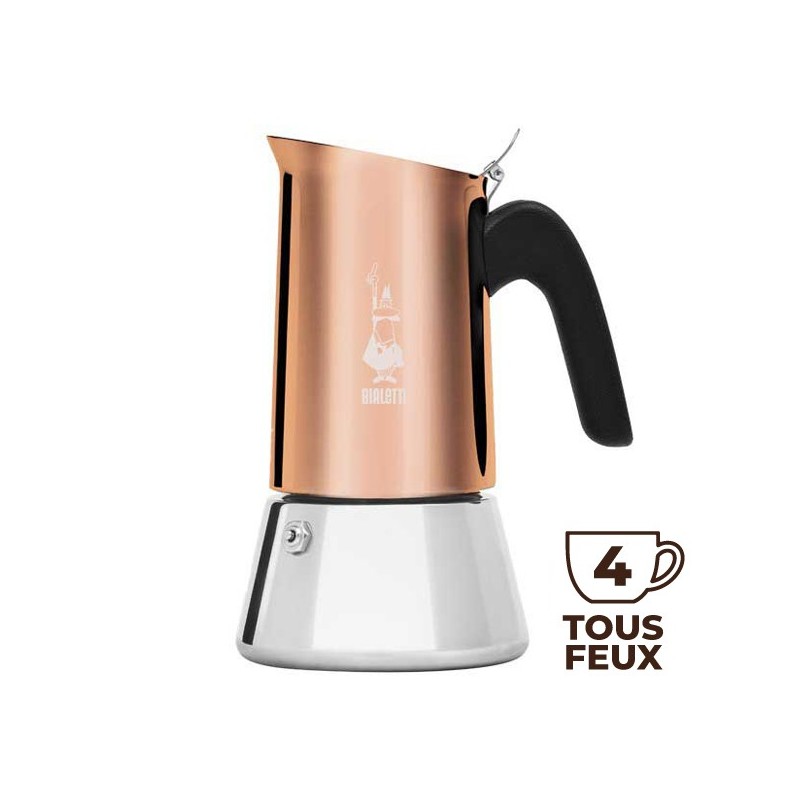 Cafetière Venus Cuivre Induction Inox 4 tasses - BIALETTI